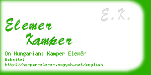 elemer kamper business card